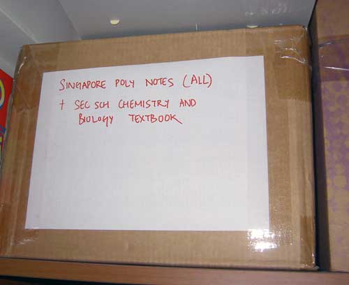 Singapore polytechnic and secondary school notes all stored in a box Singapore polytechnic and secondary school notes all stored in a box