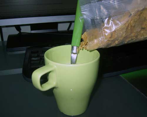 Banana nut crunch and milk Banana nut crunch and milk