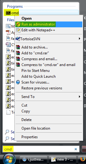 Running command prompt as administrator Running command prompt as administrator