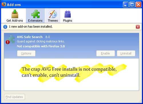 AVG Safe Search not working in Firefox 3 AVG Safe Search not working in Firefox 3