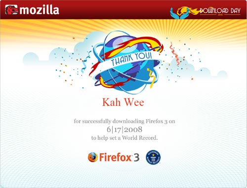 Thanks for downloading Firefox 3 Thanks for downloading Firefox 3