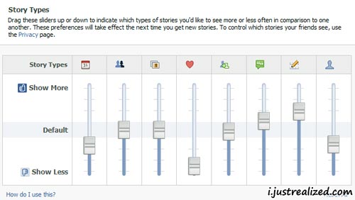 My Facebook Story Types preferences My Facebook Story Types preferences