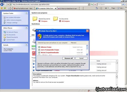 Trojan in Windows XP Trojan in Windows XP