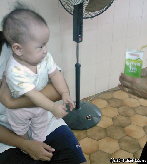 Baby wants Pokka Green tea so give it to him Baby wants Pokka Green tea so give it to him