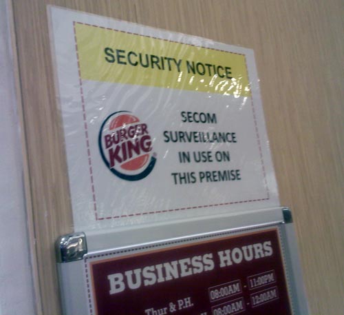 Burger King fears you steal their burgers