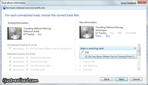Finding more album information in WMP and matching more metadata Finding more album information in WMP and matching more metadata