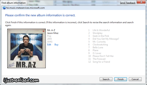 Finding album information in Windows Media Player Finding album information in Windows Media Player