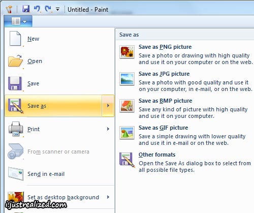 Here are the formats you can save as in Microsoft Paint Here are the formats you can save as in Microsoft Paint