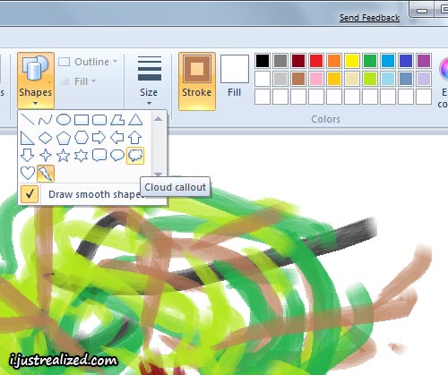 Microsoft paint in Windows 7 lets you choose some shape And some shapes too.