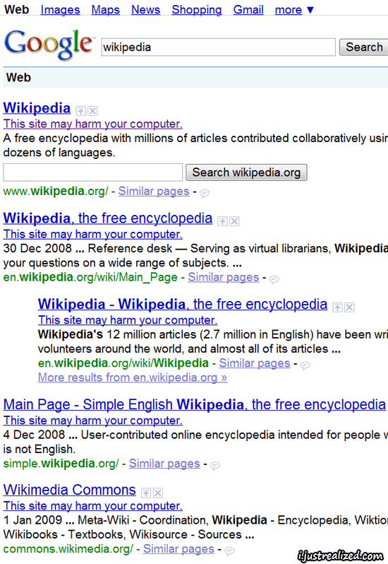 Wikipedia may harm your computer