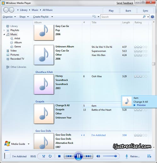 Windows Media Player library Windows Media Player library
