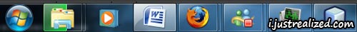 Windows 7 shows progress bar in the taskbar
