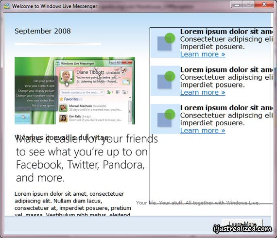 Windows Live Messenger Lorem ipsum Windows Live Messenger Lorem ipsum